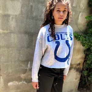 Vintage Indianapolis Colts Heather Grey Crew